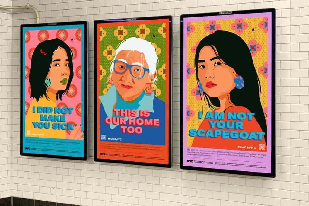 A rendering of Amanda Phingbodhipakkiya’s panels for the “I Still Believe in Our City” public art series.Credit...Amanda Phingbodhipakkiya
