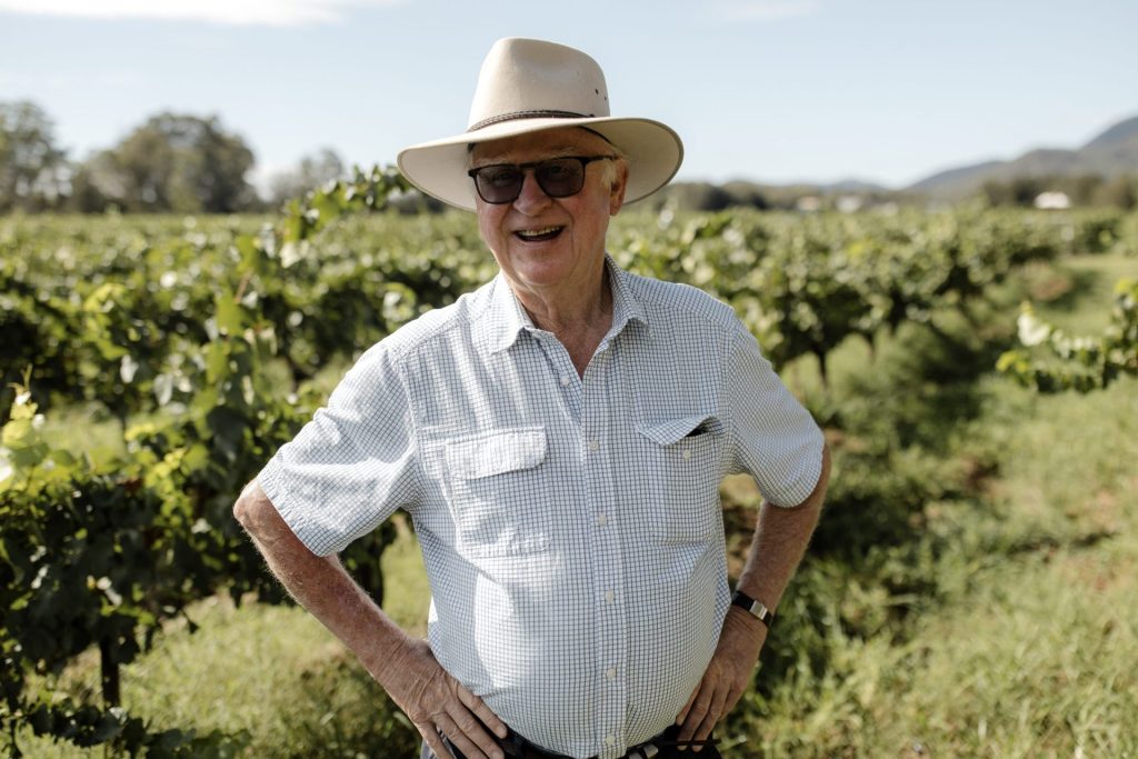 Bruce Tyrrell in the HVD Old Vines vineyard