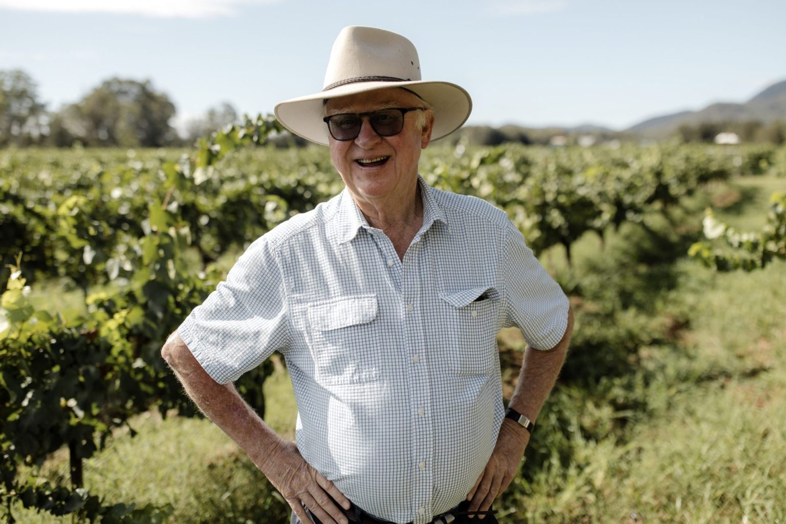 Bruce Tyrrell in the HVD Old Vines vineyard