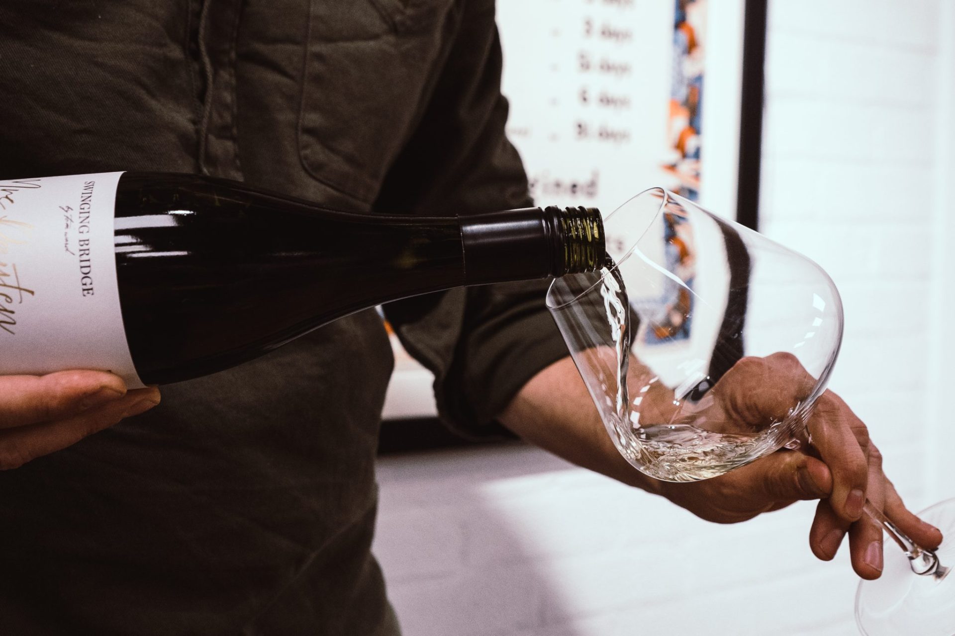 Pouring a glass