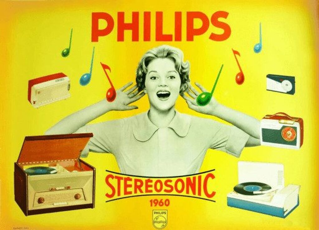 Vintage Philips Stereosonic advertising poster