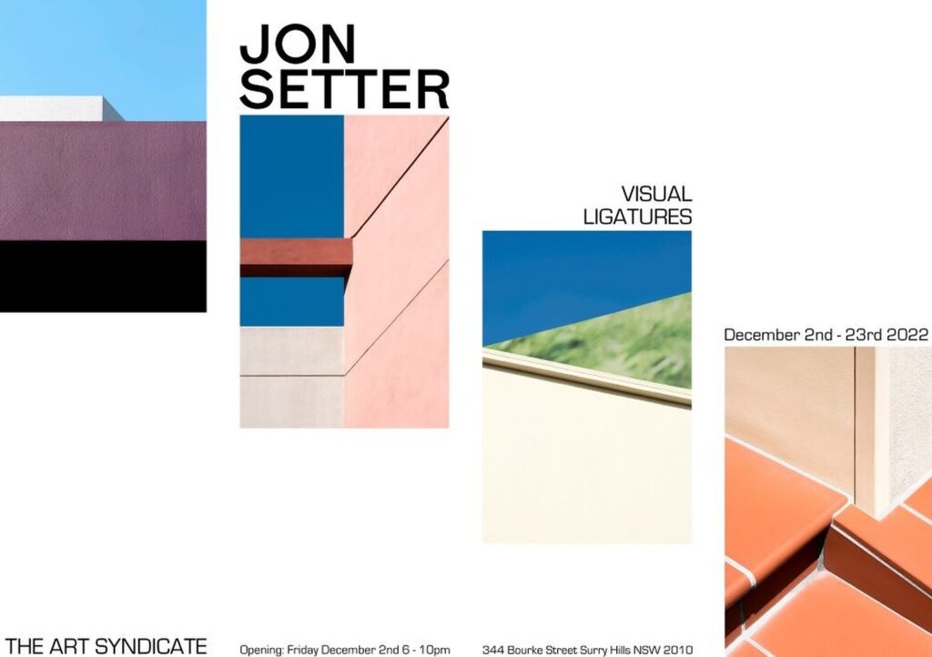 Jon Setter exhibition poster, Visual Ligatures